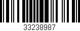 Código de barras (EAN, GTIN, SKU, ISBN): '33238987'