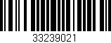 Código de barras (EAN, GTIN, SKU, ISBN): '33239021'