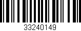 Código de barras (EAN, GTIN, SKU, ISBN): '33240149'