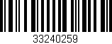 Código de barras (EAN, GTIN, SKU, ISBN): '33240259'