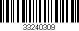 Código de barras (EAN, GTIN, SKU, ISBN): '33240309'