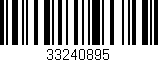 Código de barras (EAN, GTIN, SKU, ISBN): '33240895'