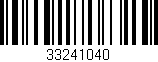 Código de barras (EAN, GTIN, SKU, ISBN): '33241040'