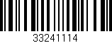 Código de barras (EAN, GTIN, SKU, ISBN): '33241114'
