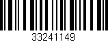 Código de barras (EAN, GTIN, SKU, ISBN): '33241149'