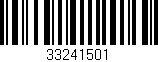 Código de barras (EAN, GTIN, SKU, ISBN): '33241501'