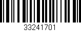 Código de barras (EAN, GTIN, SKU, ISBN): '33241701'