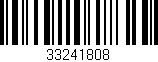 Código de barras (EAN, GTIN, SKU, ISBN): '33241808'