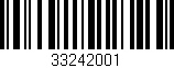 Código de barras (EAN, GTIN, SKU, ISBN): '33242001'