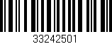 Código de barras (EAN, GTIN, SKU, ISBN): '33242501'