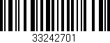 Código de barras (EAN, GTIN, SKU, ISBN): '33242701'