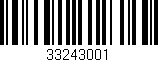 Código de barras (EAN, GTIN, SKU, ISBN): '33243001'