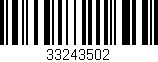 Código de barras (EAN, GTIN, SKU, ISBN): '33243502'