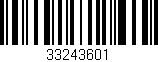 Código de barras (EAN, GTIN, SKU, ISBN): '33243601'