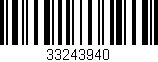 Código de barras (EAN, GTIN, SKU, ISBN): '33243940'