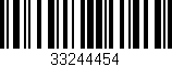 Código de barras (EAN, GTIN, SKU, ISBN): '33244454'