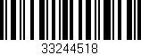 Código de barras (EAN, GTIN, SKU, ISBN): '33244518'