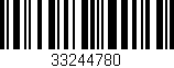 Código de barras (EAN, GTIN, SKU, ISBN): '33244780'