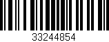 Código de barras (EAN, GTIN, SKU, ISBN): '33244854'