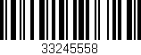 Código de barras (EAN, GTIN, SKU, ISBN): '33245558'
