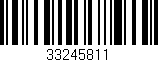 Código de barras (EAN, GTIN, SKU, ISBN): '33245811'
