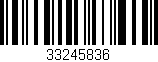 Código de barras (EAN, GTIN, SKU, ISBN): '33245836'
