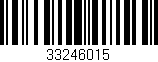 Código de barras (EAN, GTIN, SKU, ISBN): '33246015'