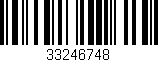 Código de barras (EAN, GTIN, SKU, ISBN): '33246748'