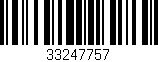 Código de barras (EAN, GTIN, SKU, ISBN): '33247757'