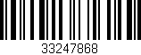 Código de barras (EAN, GTIN, SKU, ISBN): '33247868'
