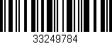 Código de barras (EAN, GTIN, SKU, ISBN): '33249784'