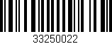 Código de barras (EAN, GTIN, SKU, ISBN): '33250022'