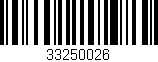Código de barras (EAN, GTIN, SKU, ISBN): '33250026'