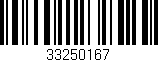 Código de barras (EAN, GTIN, SKU, ISBN): '33250167'