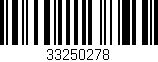 Código de barras (EAN, GTIN, SKU, ISBN): '33250278'