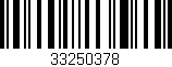 Código de barras (EAN, GTIN, SKU, ISBN): '33250378'