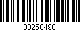 Código de barras (EAN, GTIN, SKU, ISBN): '33250498'