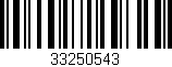 Código de barras (EAN, GTIN, SKU, ISBN): '33250543'