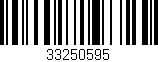 Código de barras (EAN, GTIN, SKU, ISBN): '33250595'