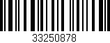 Código de barras (EAN, GTIN, SKU, ISBN): '33250878'