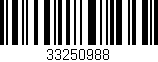 Código de barras (EAN, GTIN, SKU, ISBN): '33250988'