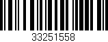 Código de barras (EAN, GTIN, SKU, ISBN): '33251558'