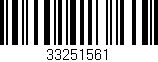 Código de barras (EAN, GTIN, SKU, ISBN): '33251561'
