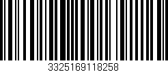 Código de barras (EAN, GTIN, SKU, ISBN): '3325169118258'