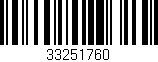 Código de barras (EAN, GTIN, SKU, ISBN): '33251760'