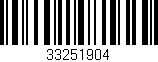 Código de barras (EAN, GTIN, SKU, ISBN): '33251904'