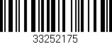Código de barras (EAN, GTIN, SKU, ISBN): '33252175'