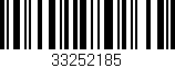 Código de barras (EAN, GTIN, SKU, ISBN): '33252185'