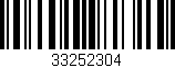 Código de barras (EAN, GTIN, SKU, ISBN): '33252304'