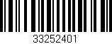 Código de barras (EAN, GTIN, SKU, ISBN): '33252401'
